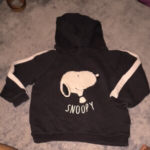 H&M | Kids Charcoal Hoodie with Bottoms Snoopy Graphic Matching Set